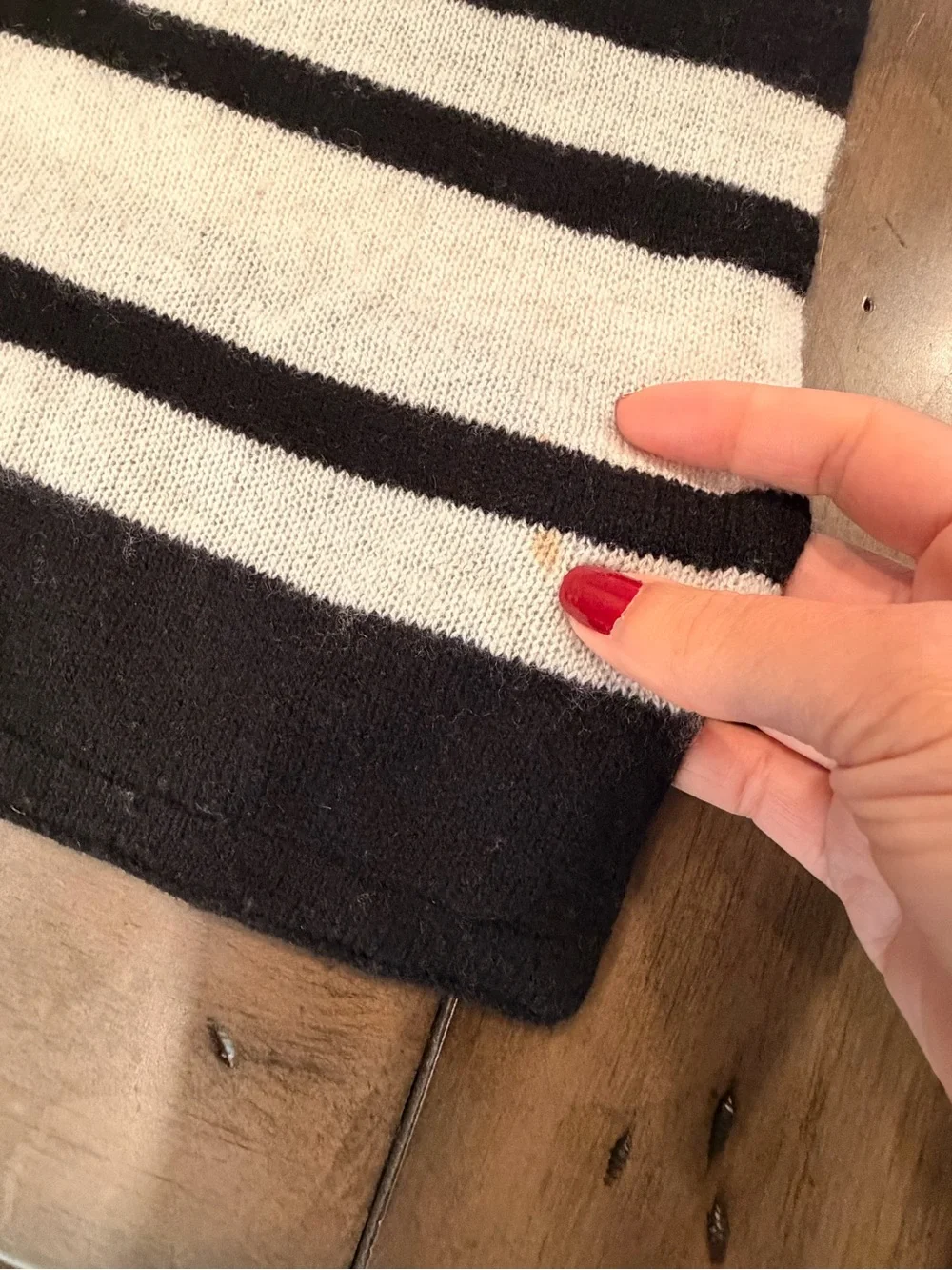 J. Crew Black & White Striped Cashmere & Merino Wool Blend Sweater Poncho #458 - Picture 13 of 13